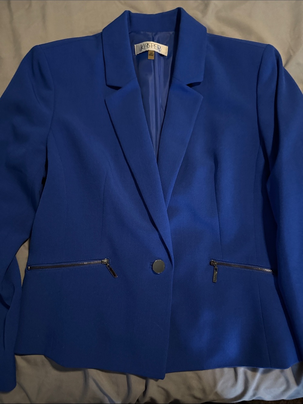 Kasper Women's Cobalt Single-Button Blazer
